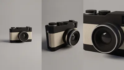 Плёночный фотоаппарат — работа ученика в Blender, Александр, 16 лет