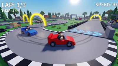 Заезд на картах — работа ученика в Roblox, Давид, 10 лет